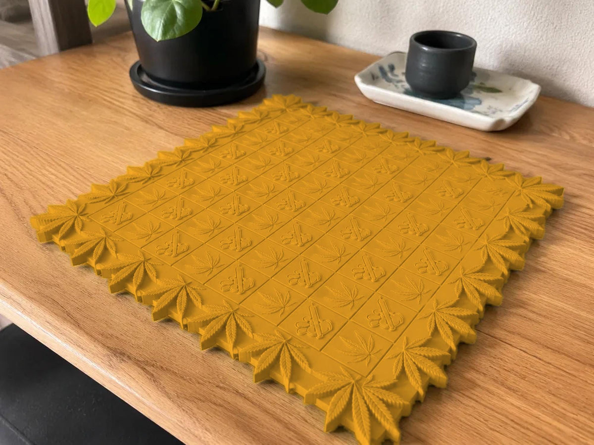 Blatt-Schachbrett mit Relief – dekoratives 8×8-Brett – Ansicht 4