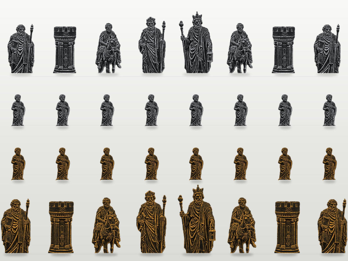 Philosophen-Schachfigurenset – komplett 32-teilig – Ansicht 2