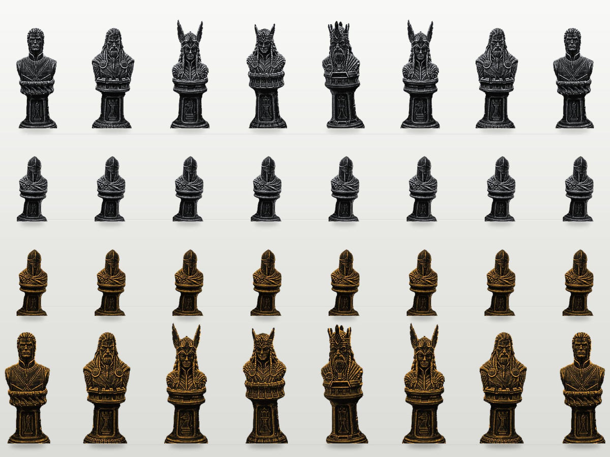 Mythisches Krieger-Schachfigurenset – komplett 32-teilig – Ansicht 2