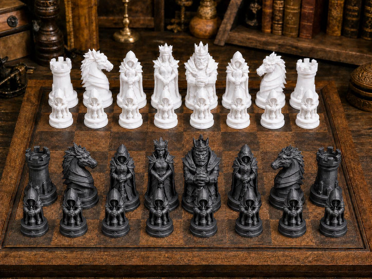 Monster-Lords-Schachfigurenset – komplettes 32-teiliges Fantasy-Schachset – Ansicht 3