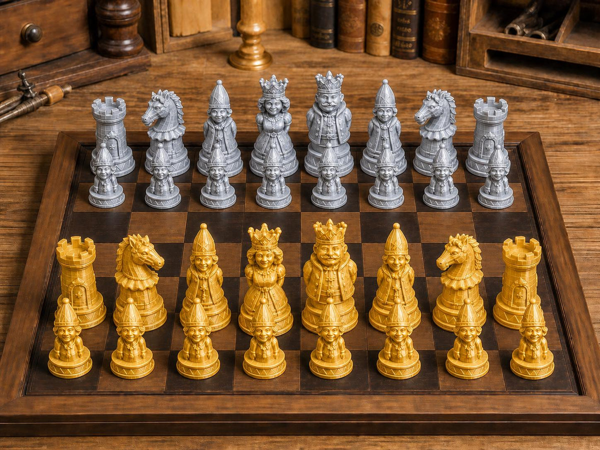 Zirkus-Stars – komplettes 32-teiliges Schachfigurenset – Ansicht 4