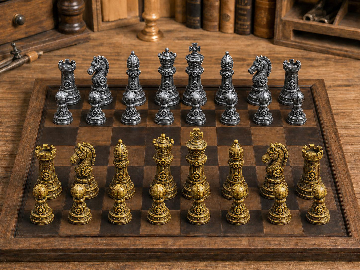 Meisterwerkstatt – komplettes 32-teiliges Schachfigurenset – Ansicht 1