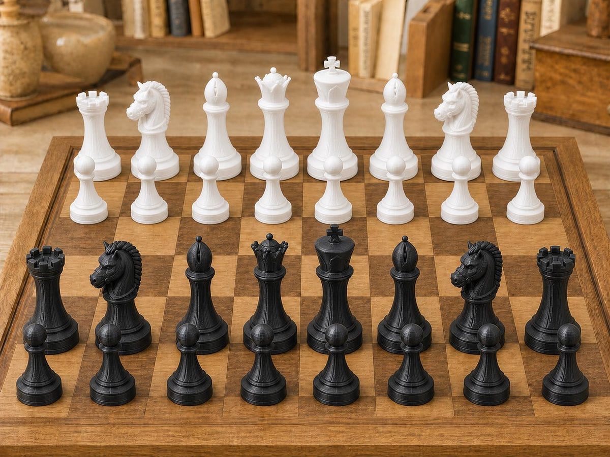 Minimaler Luxus – komplettes 32-teiliges Schachfigurenset – Ansicht 3