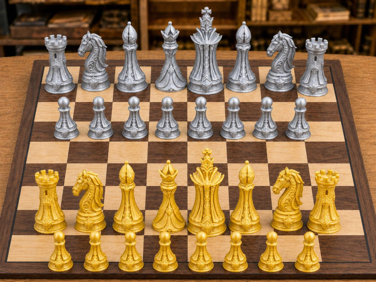 Verzaubertes Fantasy-Reich – komplettes 32-teiliges Schachfigurenset – Ansicht 4