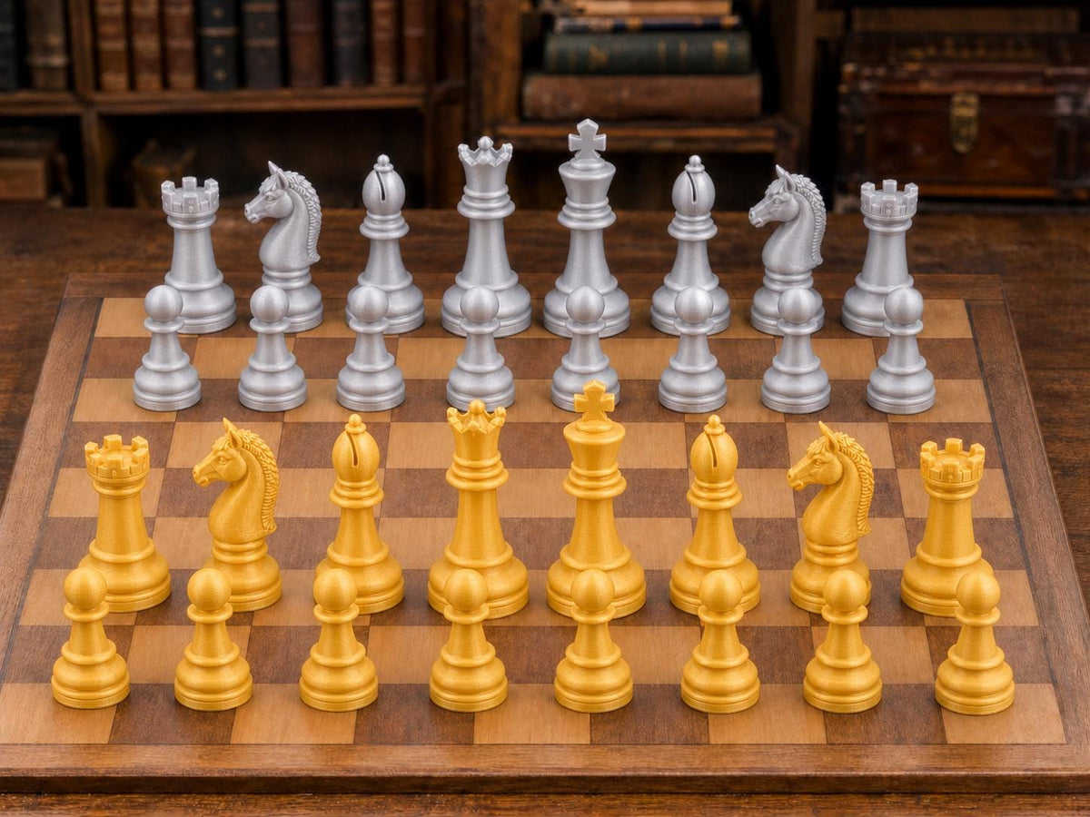 Klassisches Staunton – komplettes 32-teiliges Schachfigurenset – Ansicht 4