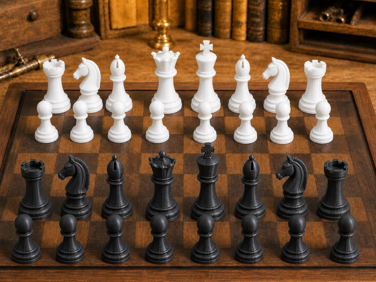 Moderner Klassiker – komplettes 32-teiliges Schachfigurenset – Ansicht 3