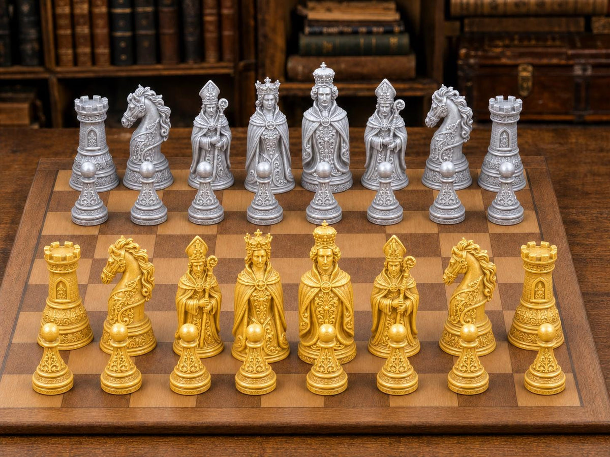 Rokoko – komplettes 32-teiliges Schachfigurenset – Ansicht 4
