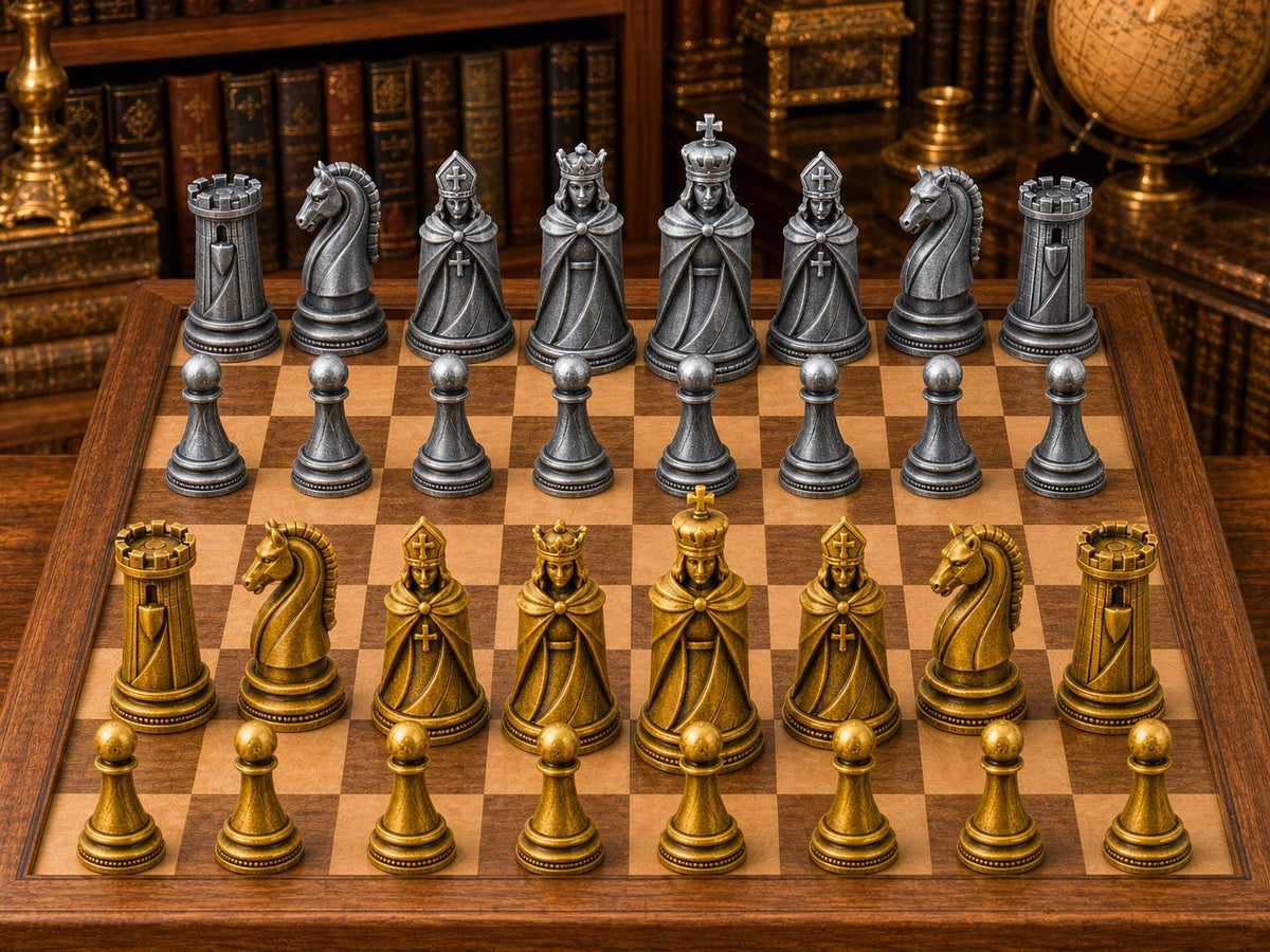 Erhabene Monarchen – komplettes 32-teiliges Schachfigurenset – Ansicht 1