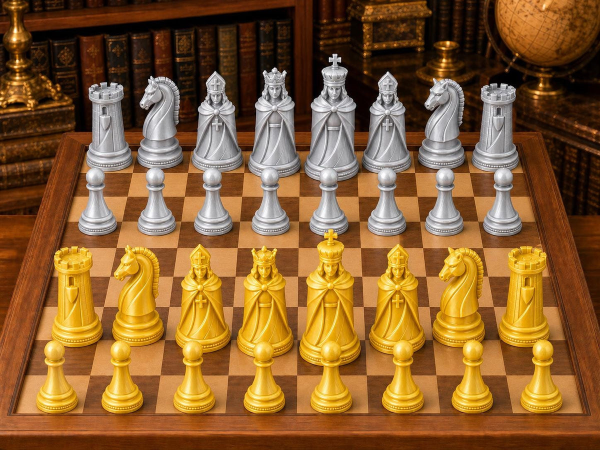 Erhabene Monarchen – komplettes 32-teiliges Schachfigurenset – Ansicht 4