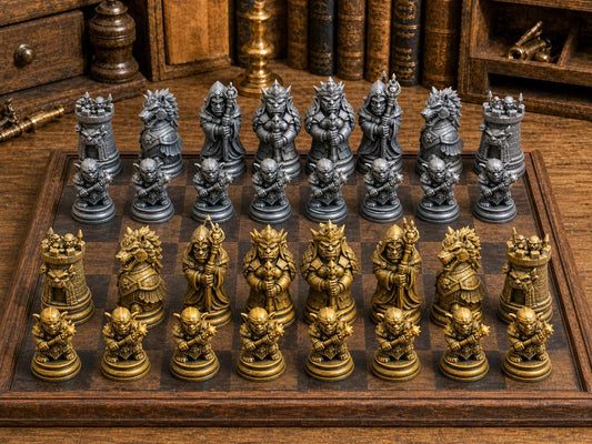 Orks – komplettes 32-teiliges Schachfigurenset – Ansicht 1
