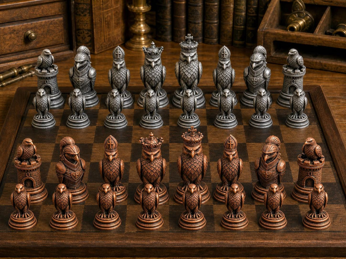 Krallen der Strategie – komplettes 32-teiliges Schachfigurenset – Ansicht 2