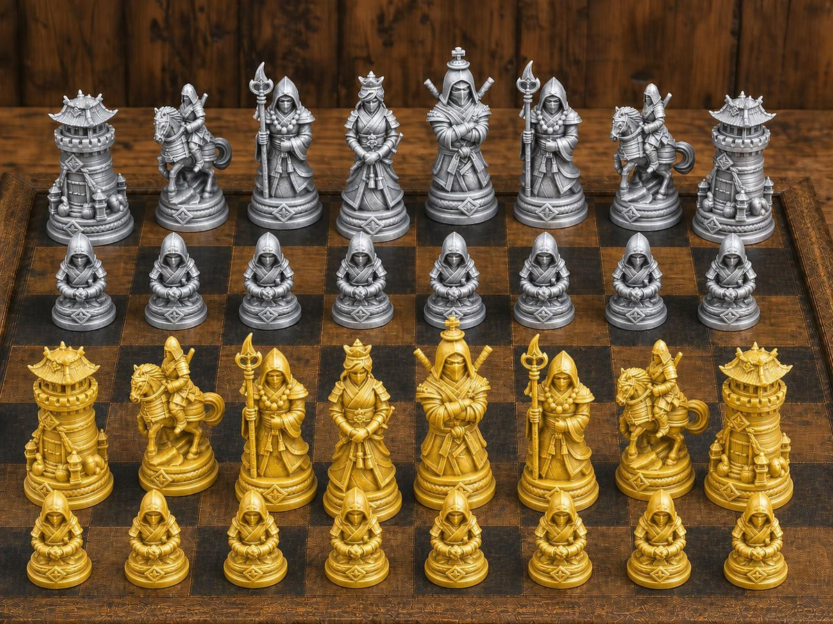 Ninja-Krieger – komplettes 32-teiliges Schachfigurenset – Ansicht 4