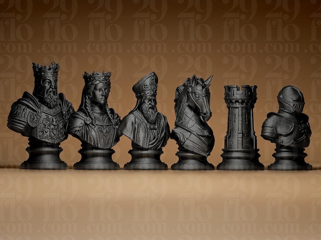 Mittelalter Schachfiguren Set – Ansicht 2