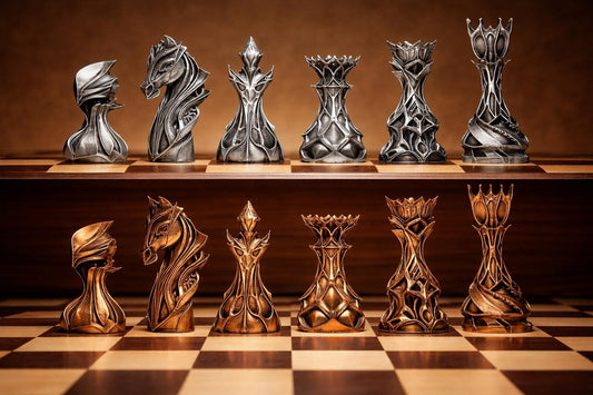 Stylized Chess Set Stilisiertes Fantasy Schachfiguren Set – Ansicht 1
