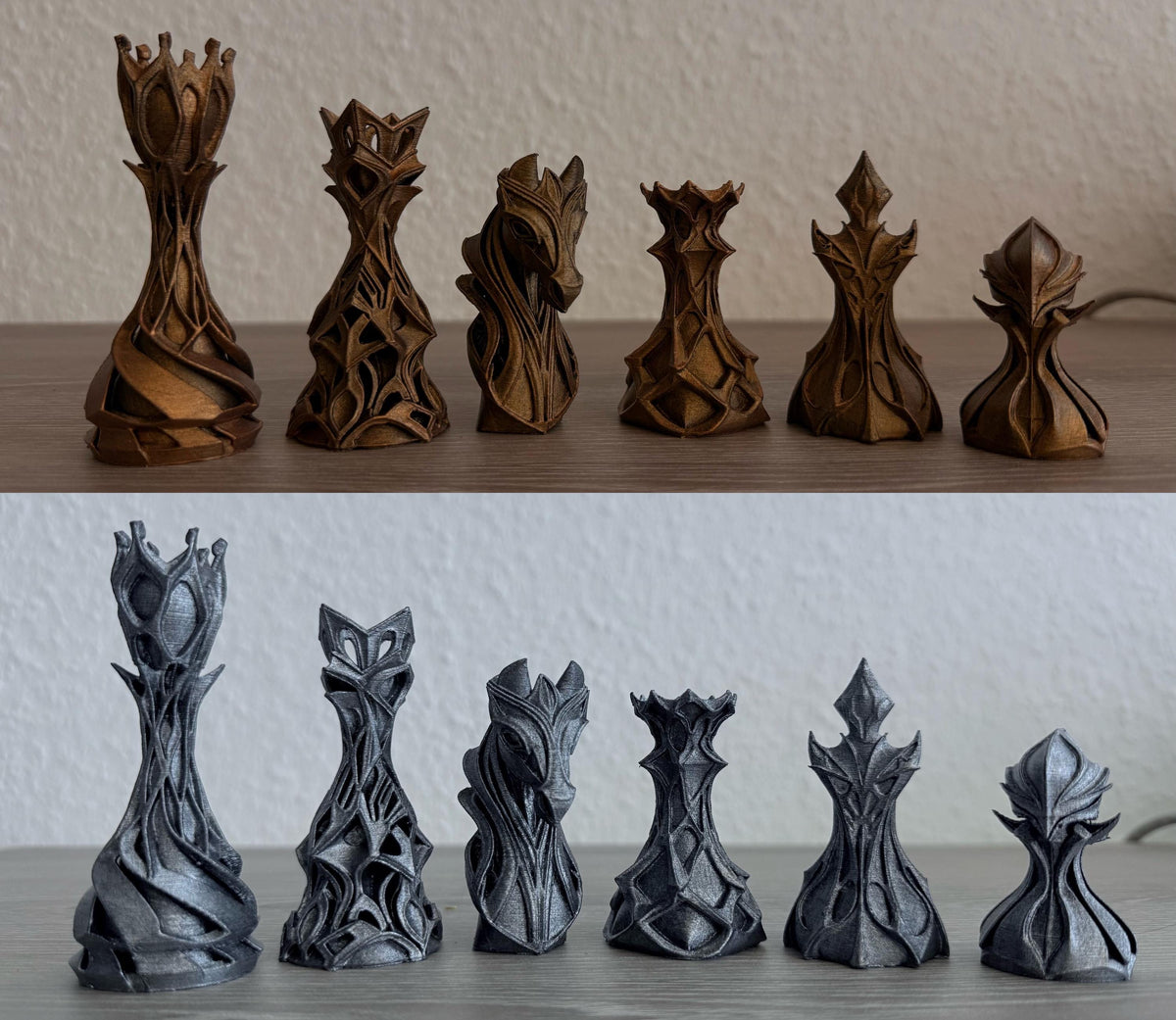 Stylized Chess Set Stilisiertes Fantasy Schachfiguren Set – Ansicht 9