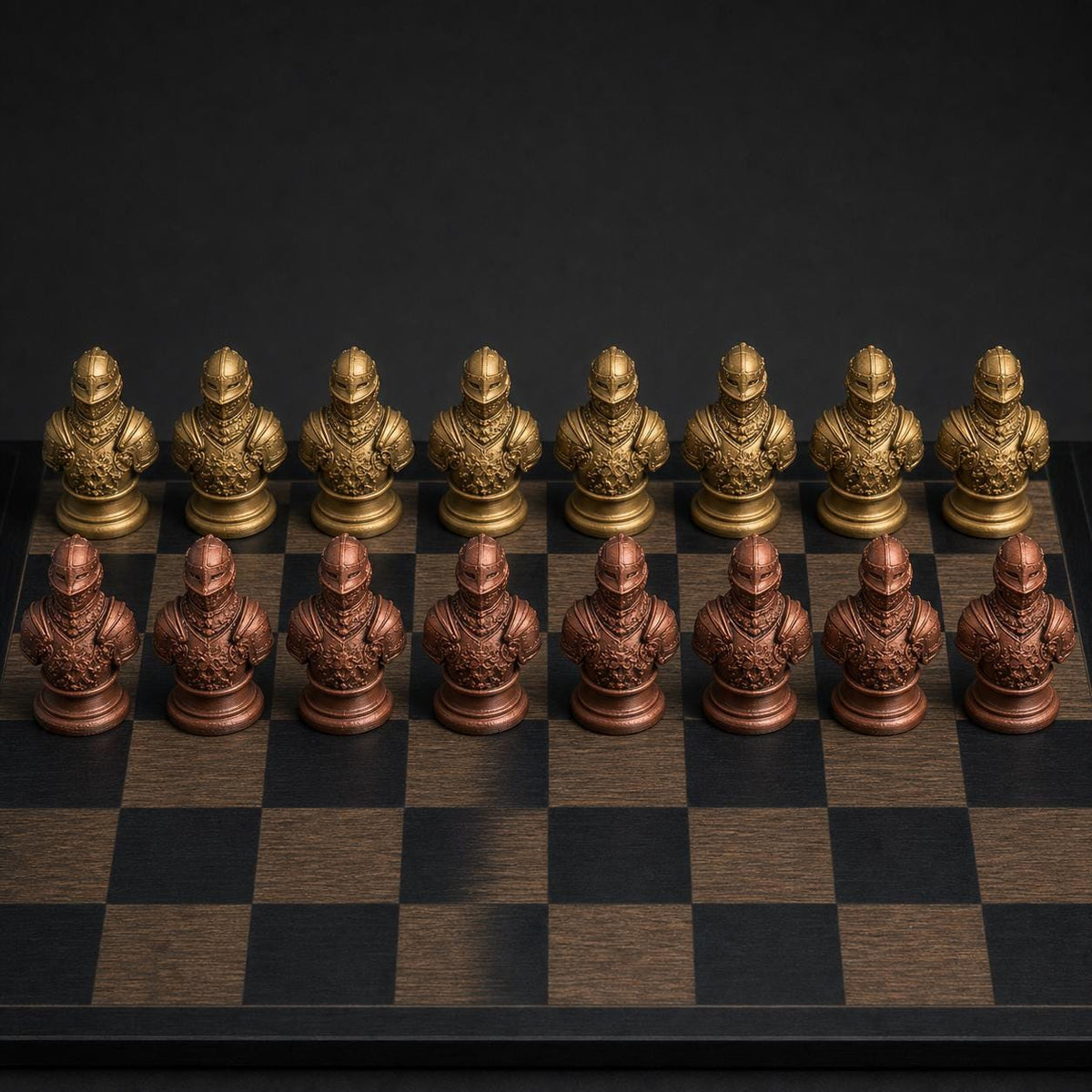 Mittelalter-Schach – 32 handbemalte PLA-Figuren – Ansicht 9