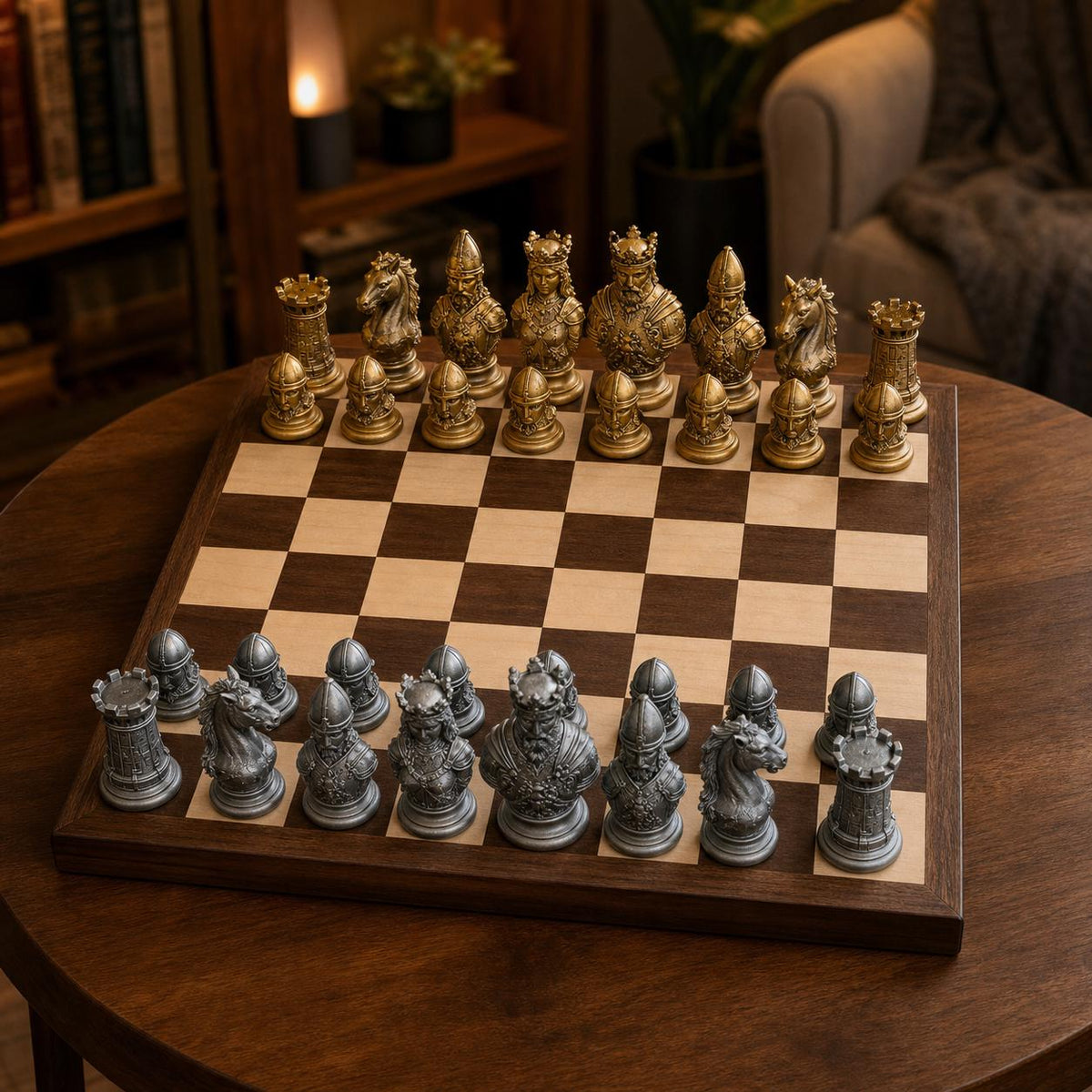 Mittelalter-Schach – 32 handbemalte PLA-Figuren – Ansicht 10