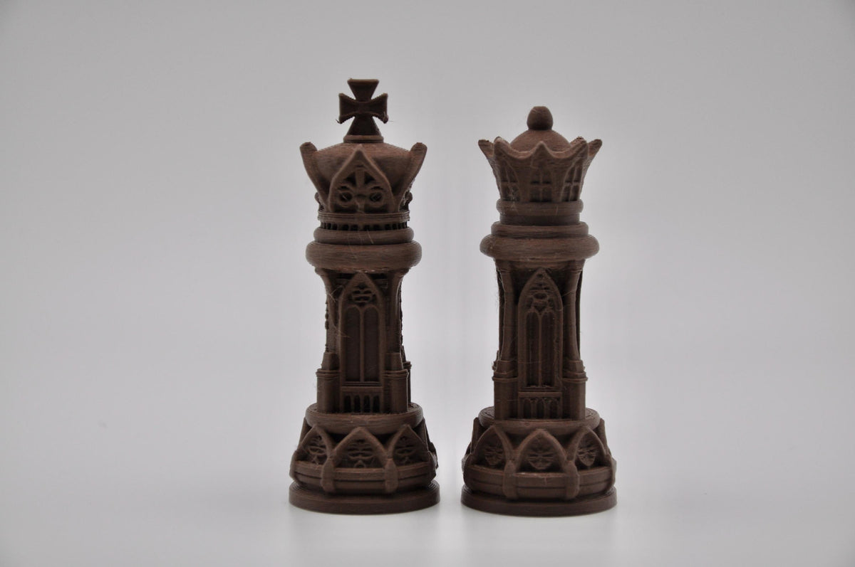 Gothic-Staunton-Schachfigurenset – komplettes 32-teiliges Schachset – Ansicht 7