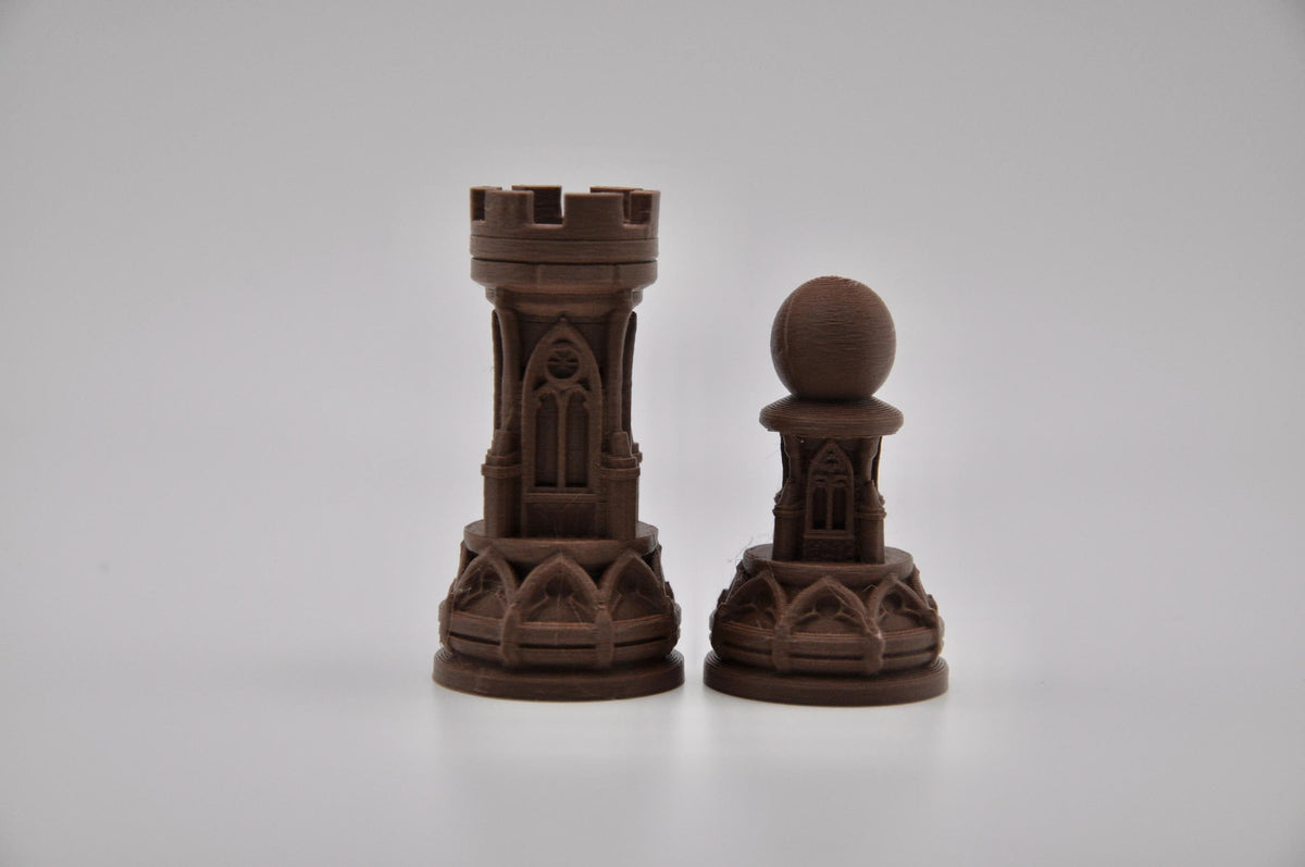 Gothic-Staunton-Schachfigurenset – komplettes 32-teiliges Schachset – Ansicht 9