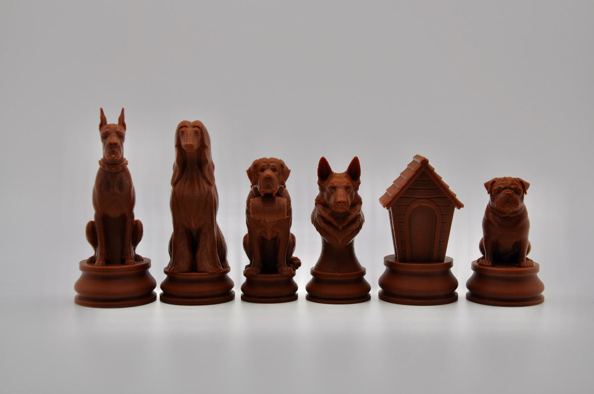 Hunde-Schachfigurenset – komplettes 32-teiliges Schachset – Ansicht 6