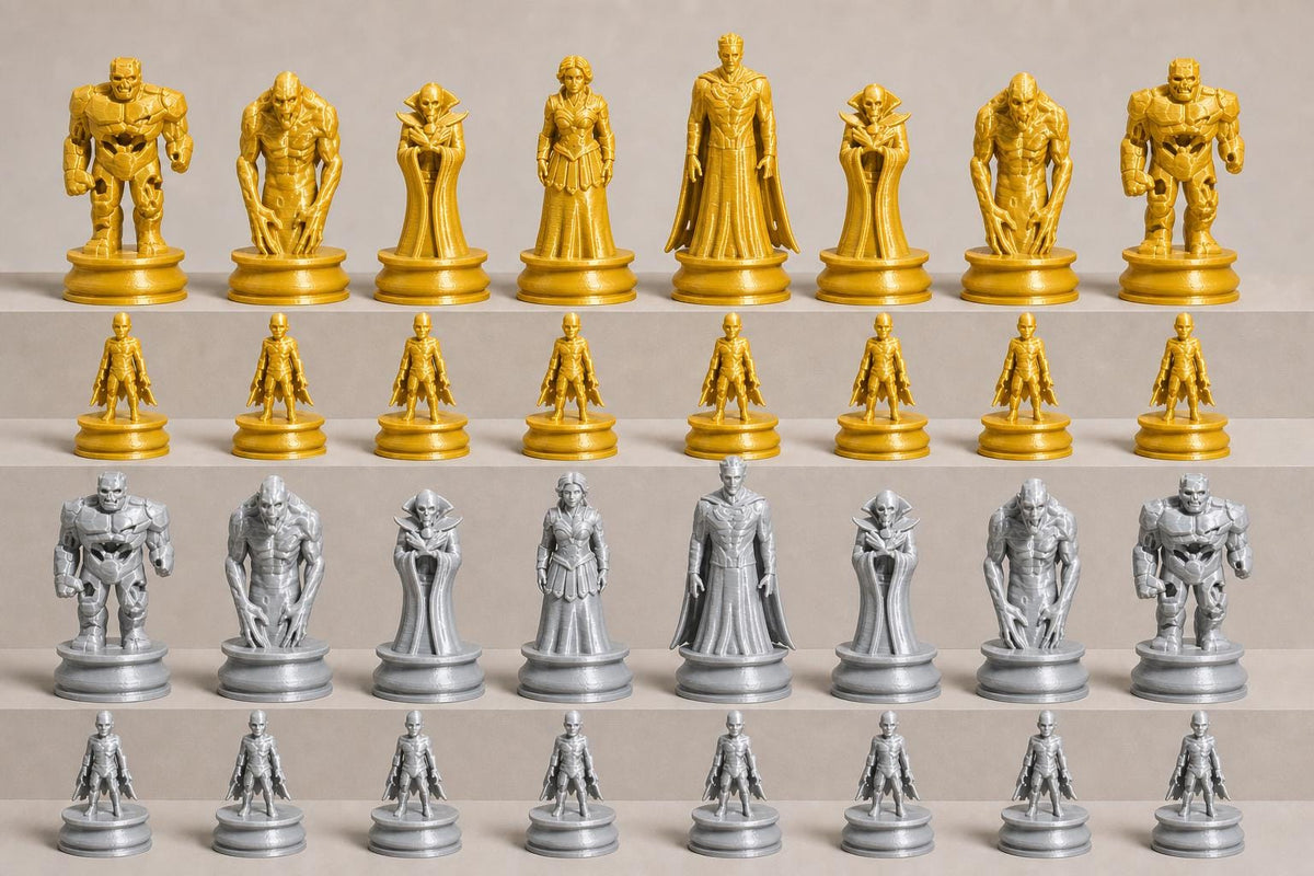 Untote-Helden-Schachfigurenset – komplettes 32-teiliges Schachset – Ansicht 3