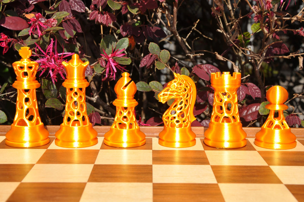 Voronoi-Schachfigurenset – komplettes 32-teiliges Schachset – Ansicht 6