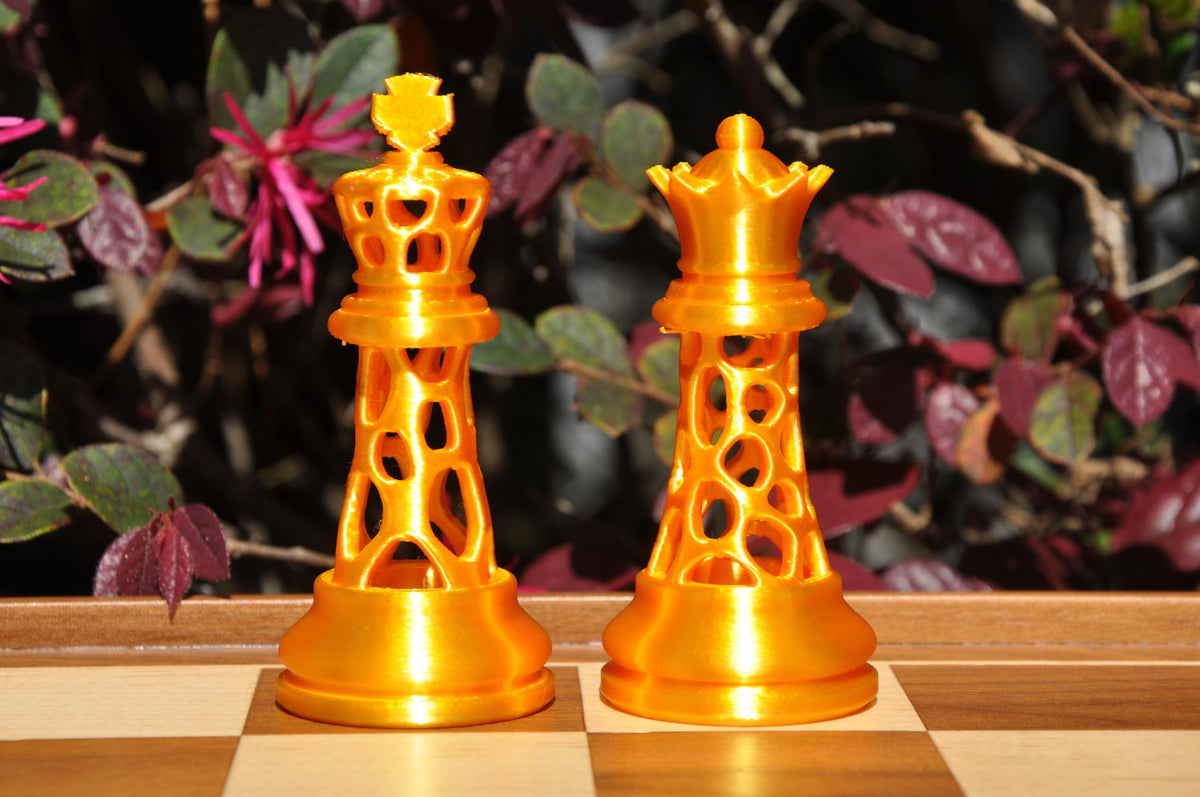Voronoi-Schachfigurenset – komplettes 32-teiliges Schachset – Ansicht 7