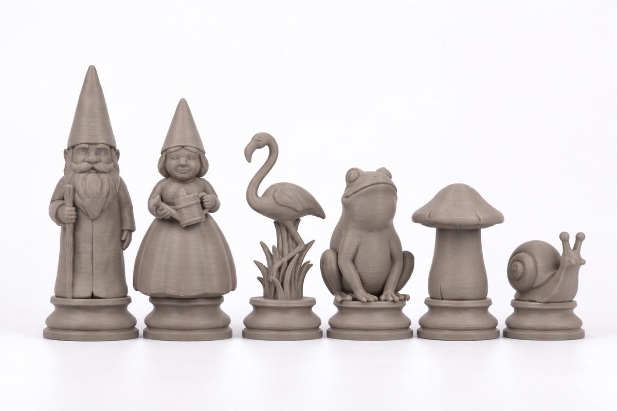 Gartenzwerge-Schachfigurenset – komplettes 32-teiliges Schachset – Ansicht 6