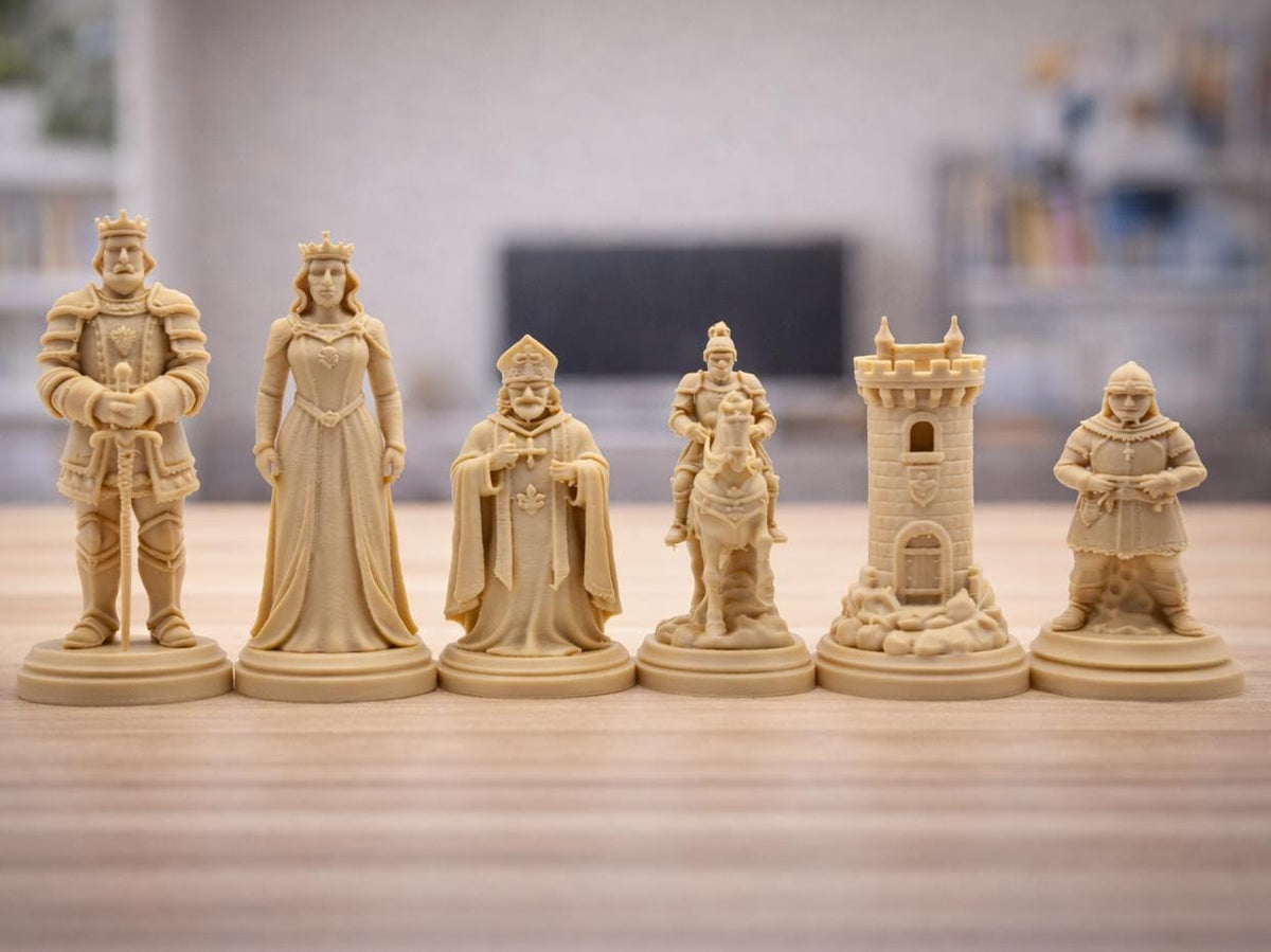 Mittelalter-Schachfigurenset – komplettes 32-teiliges Schachset – Ansicht 5