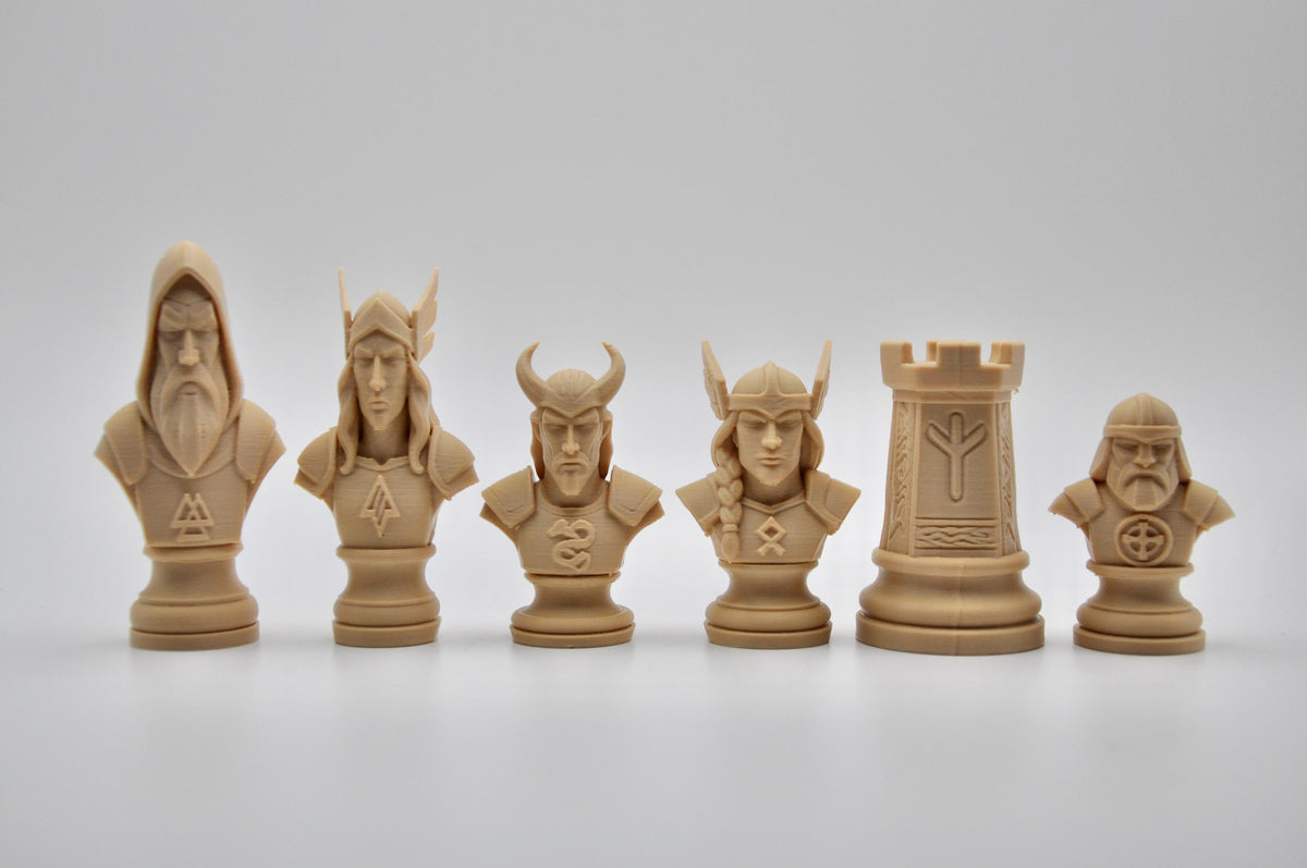 Nordische-Mythologie-Schachfigurenset – komplettes 32-teiliges Schachset – Ansicht 6