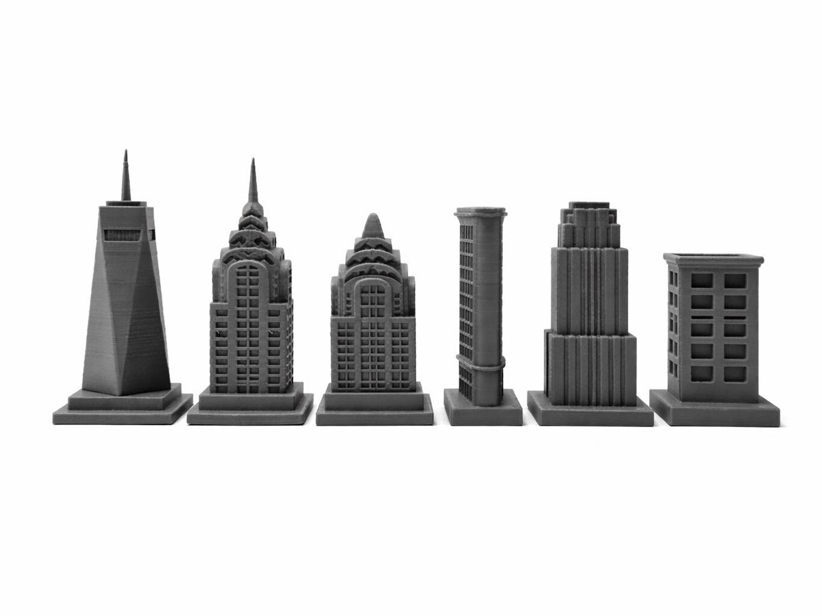 New-Yorker-Architektur-Schachfigurenset – komplettes 32-teiliges Schachset – Ansicht 5
