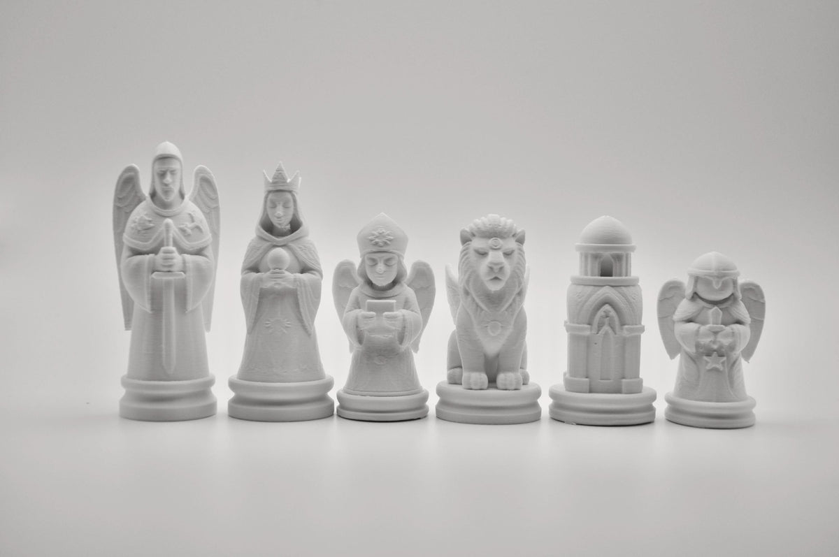Himmelswesen-Schachfigurenset – komplettes 32-teiliges Schachset – Ansicht 6