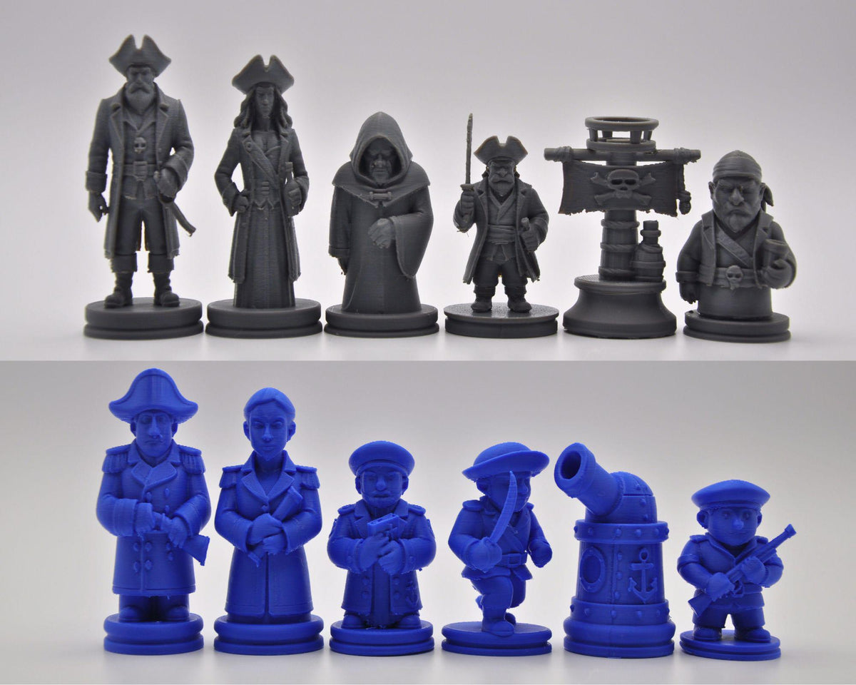 Piraten-Schachfigurenset – komplettes 32-teiliges Schachset – Ansicht 7