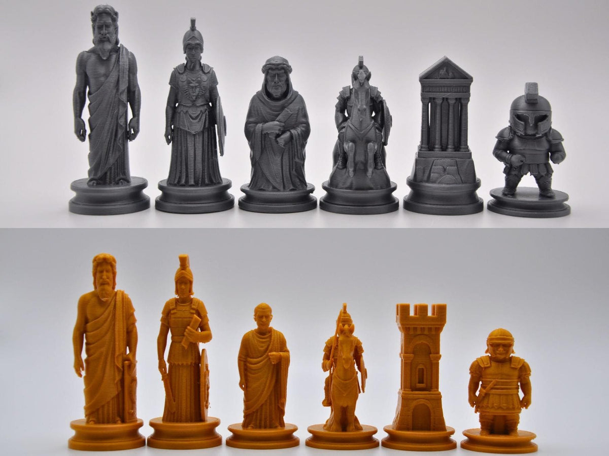 Antikes-Griechenland-gegen-antikes-Rom-Schachfigurenset – komplettes 32-teiliges Schachset – Ansicht 5