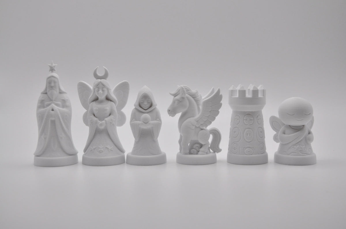 Traum-gegen-Albtraum-Schachfigurenset – komplettes 32-teiliges Schachset – Ansicht 6