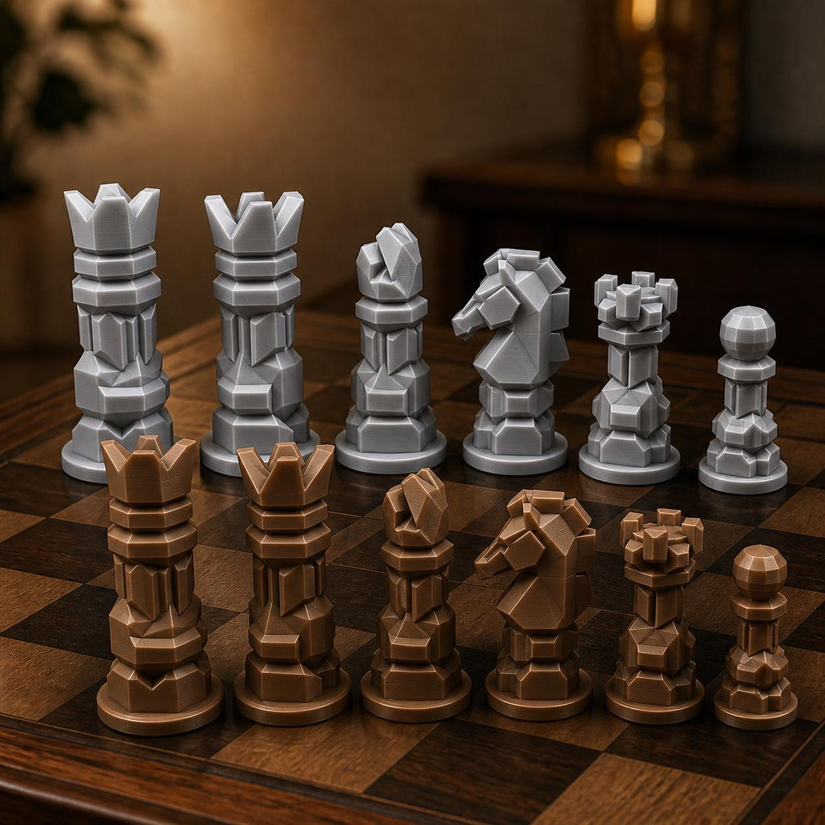 Modernes Schachfigurenset – komplett 32-teilig – Ansicht 10
