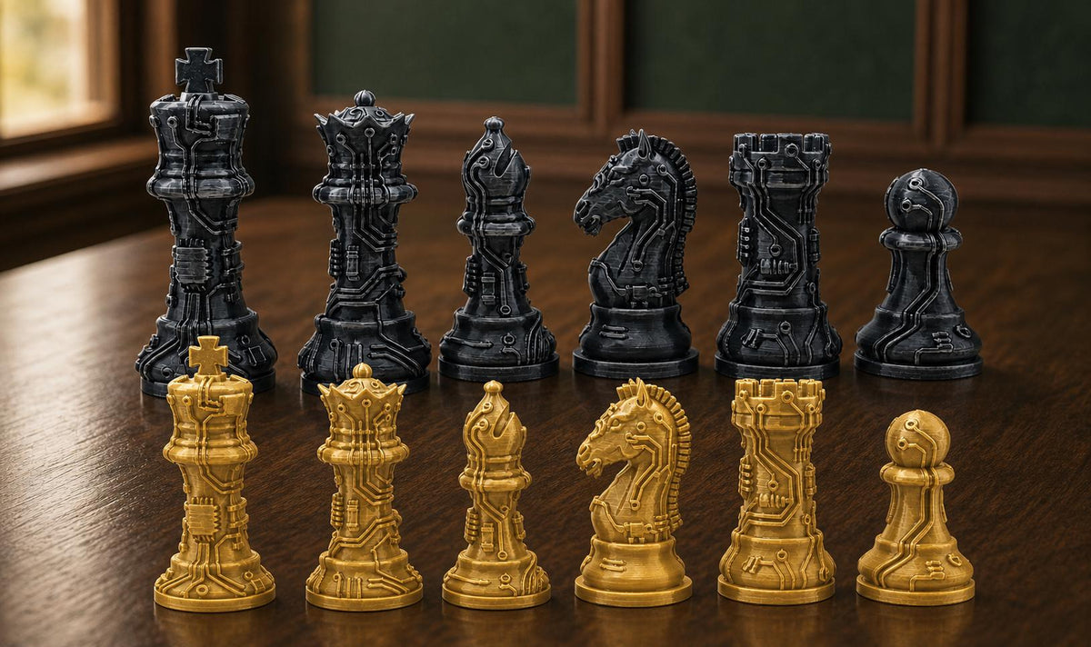 Leiterplatten-Schachfigurenset – komplett 32-teilig – Ansicht 5