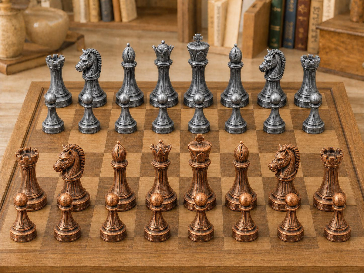 Minimaler Luxus – komplettes 32-teiliges Schachfigurenset – Ansicht 2