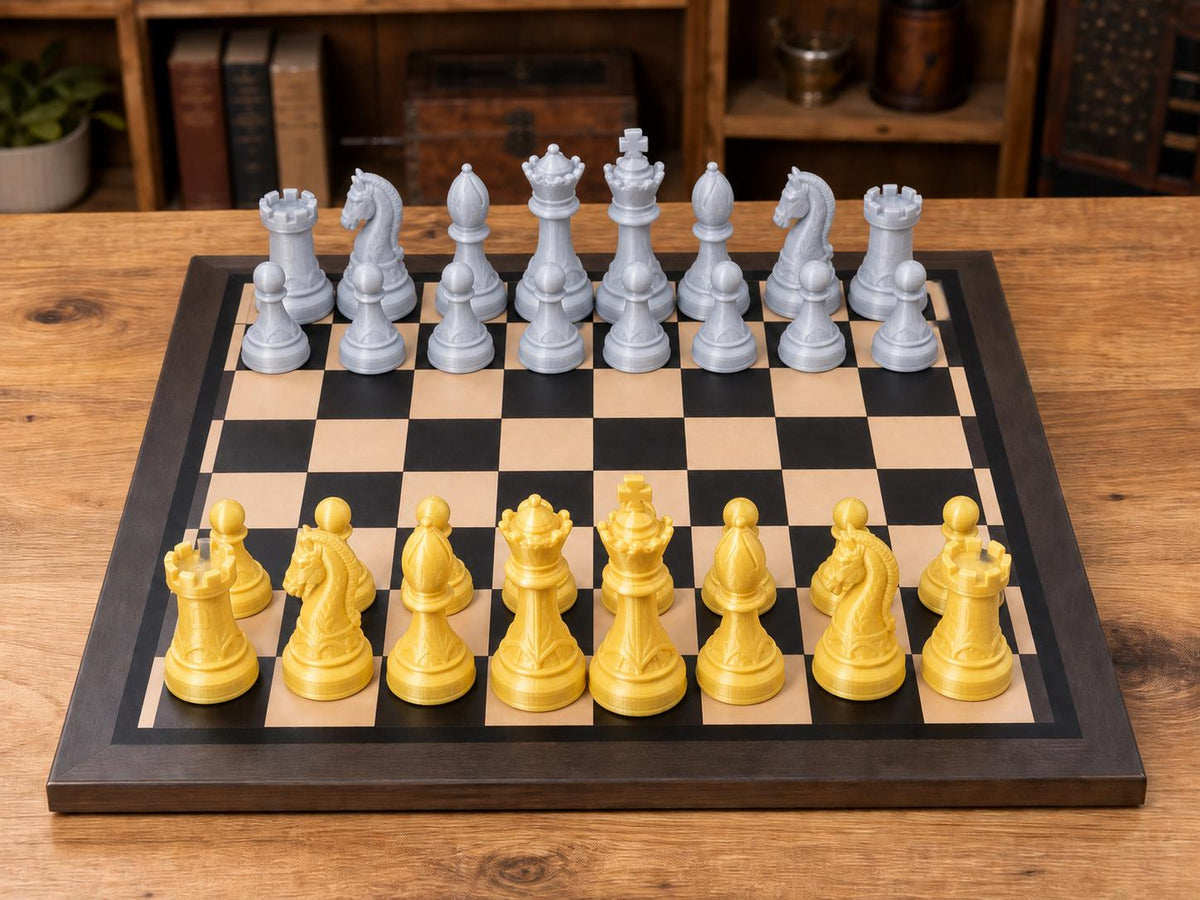 Elegante Hofgesellschaft – komplettes 32-teiliges Schachfigurenset – Ansicht 4