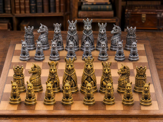 Lama-Reich – komplettes 32-teiliges Schachfigurenset – Ansicht 1
