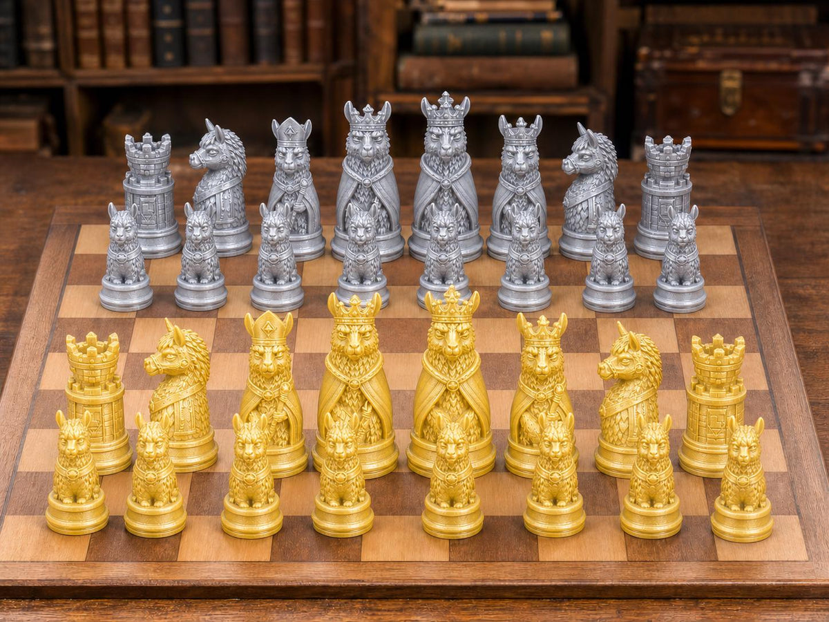 Lama-Reich – komplettes 32-teiliges Schachfigurenset – Ansicht 4
