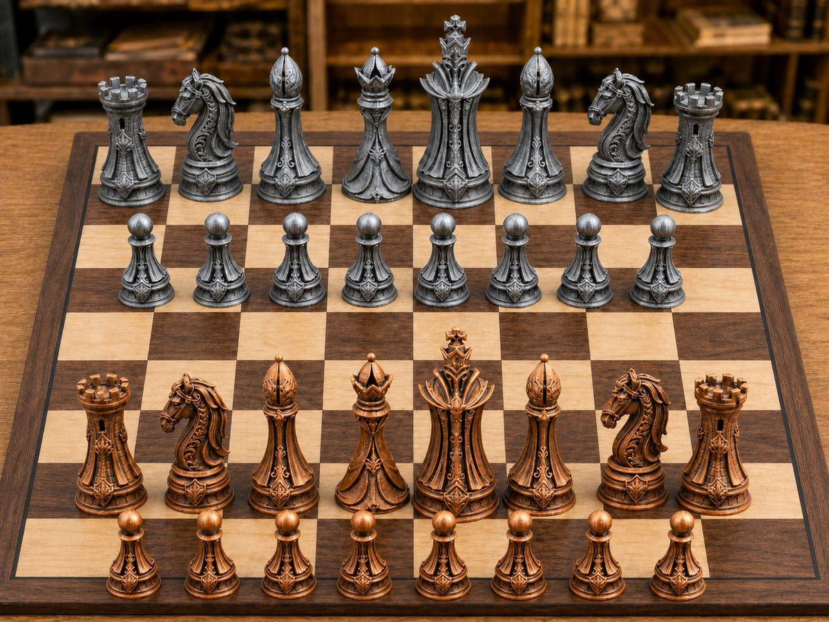 Verzaubertes Fantasy-Reich – komplettes 32-teiliges Schachfigurenset – Ansicht 2