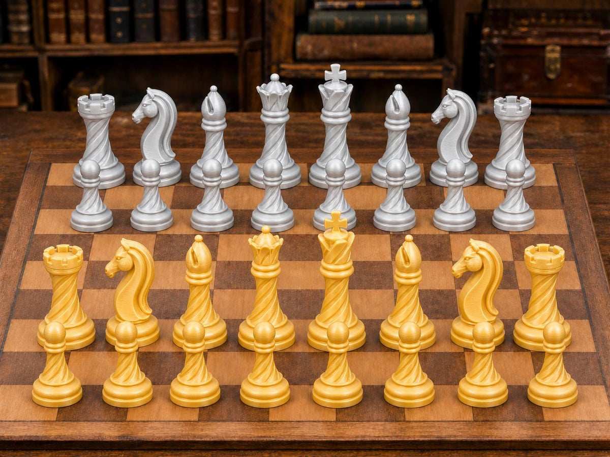 Spiralformen – komplettes 32-teiliges Schachfigurenset – Ansicht 4