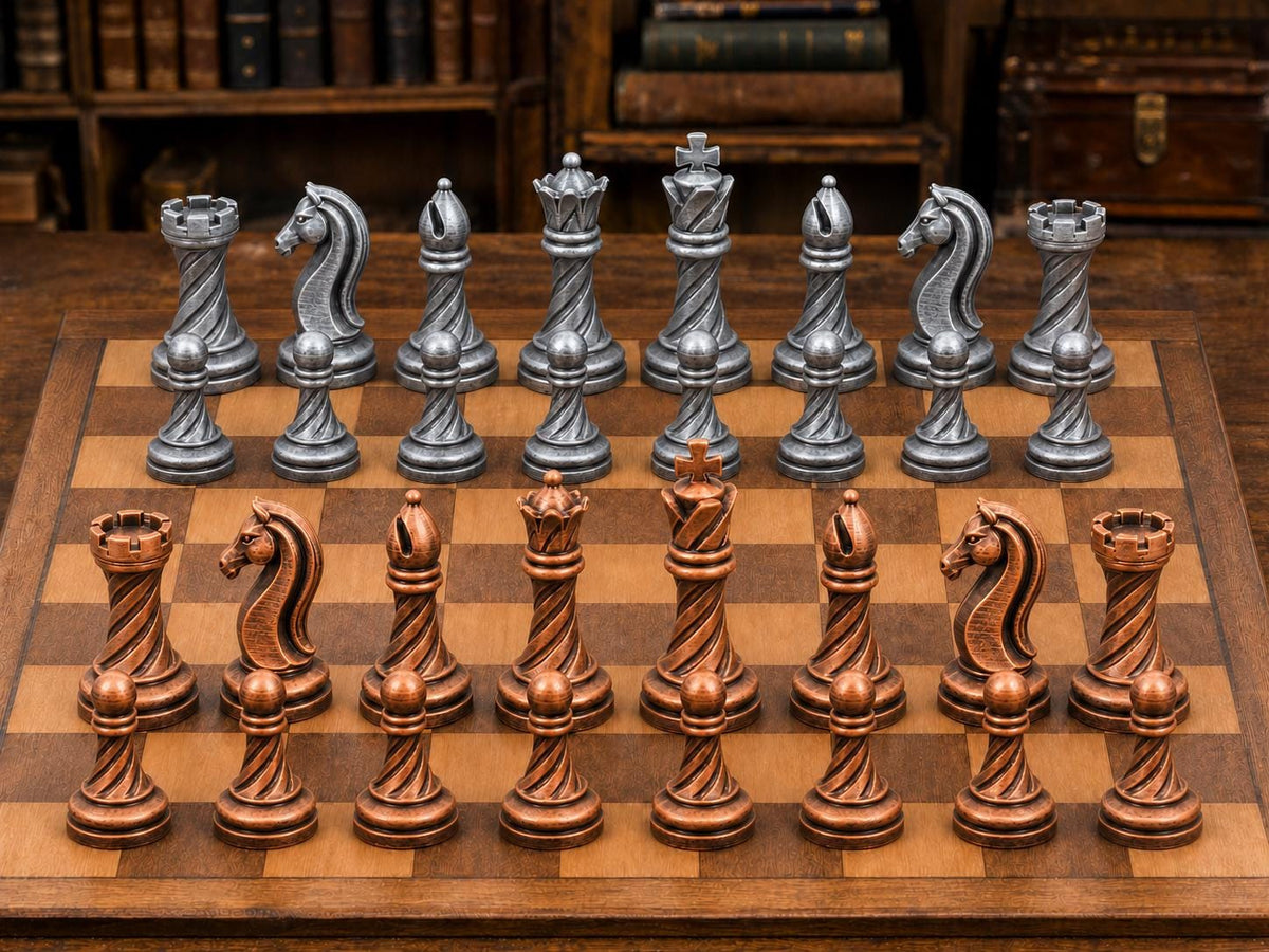 Spiralformen – komplettes 32-teiliges Schachfigurenset – Ansicht 2