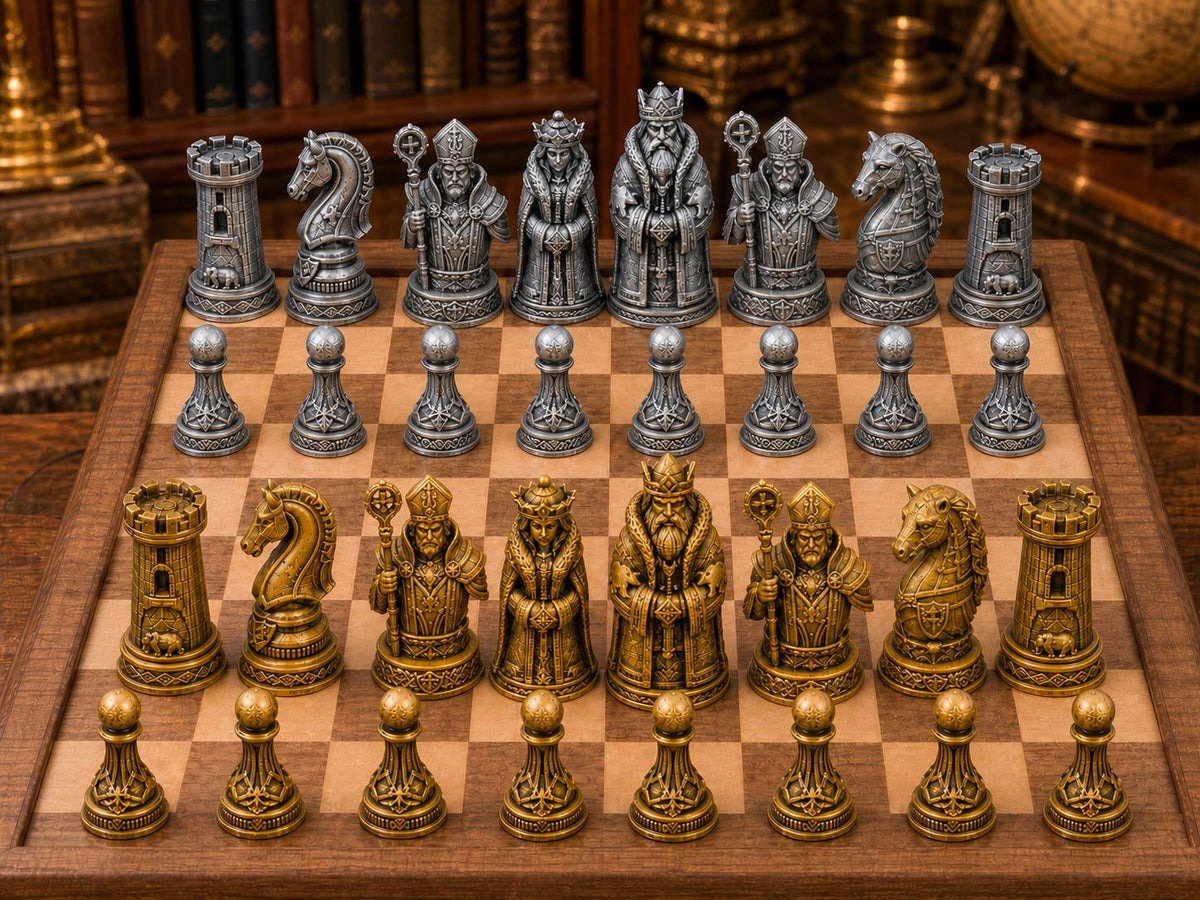 Imperiales Reich – komplettes 32-teiliges Schachfigurenset – Ansicht 1