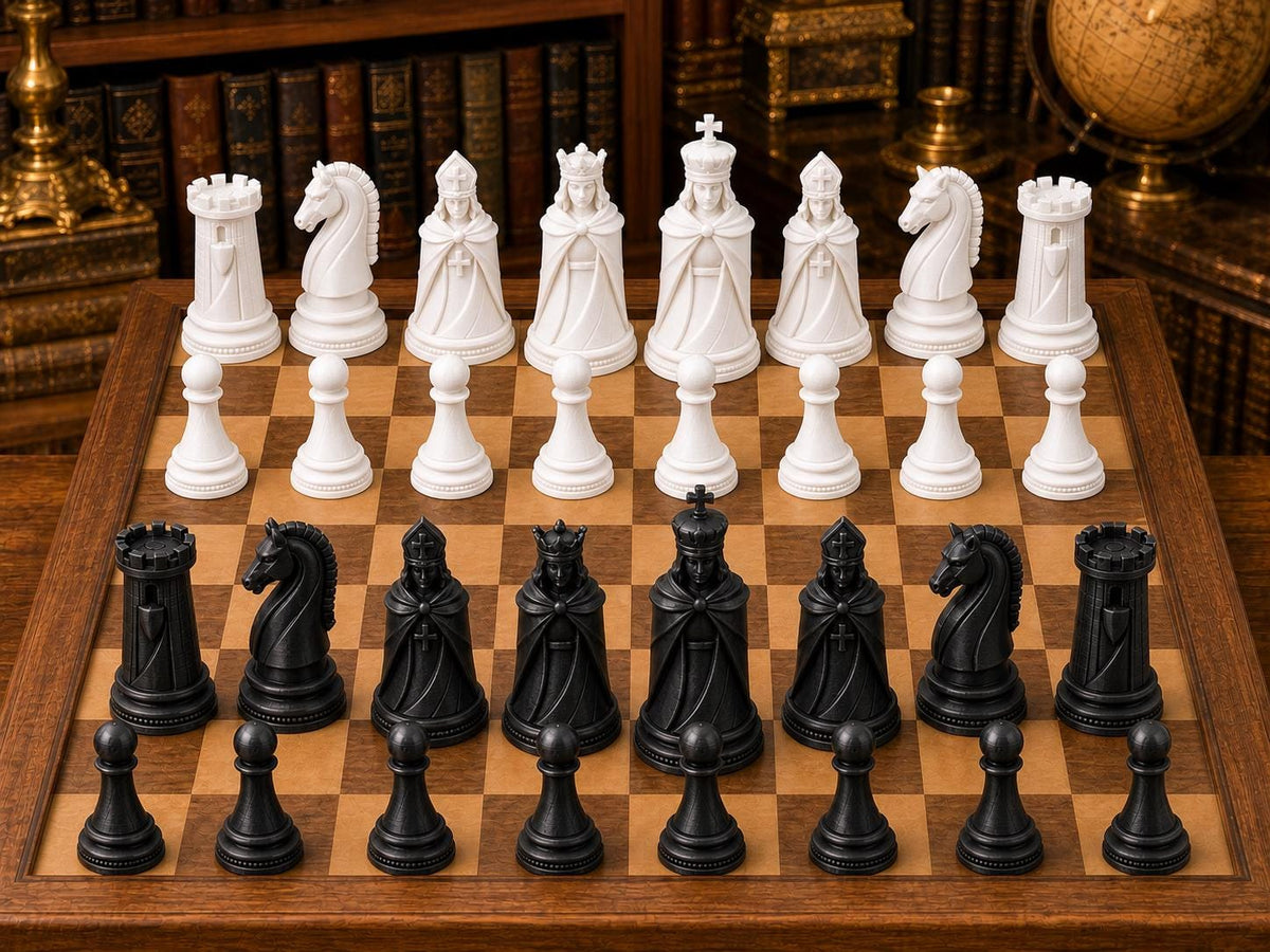 Erhabene Monarchen – komplettes 32-teiliges Schachfigurenset – Ansicht 3