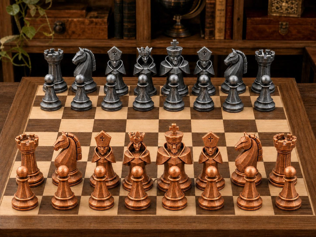 Imperiales Herrscherreich – komplettes 32-teiliges Schachfigurenset – Ansicht 2