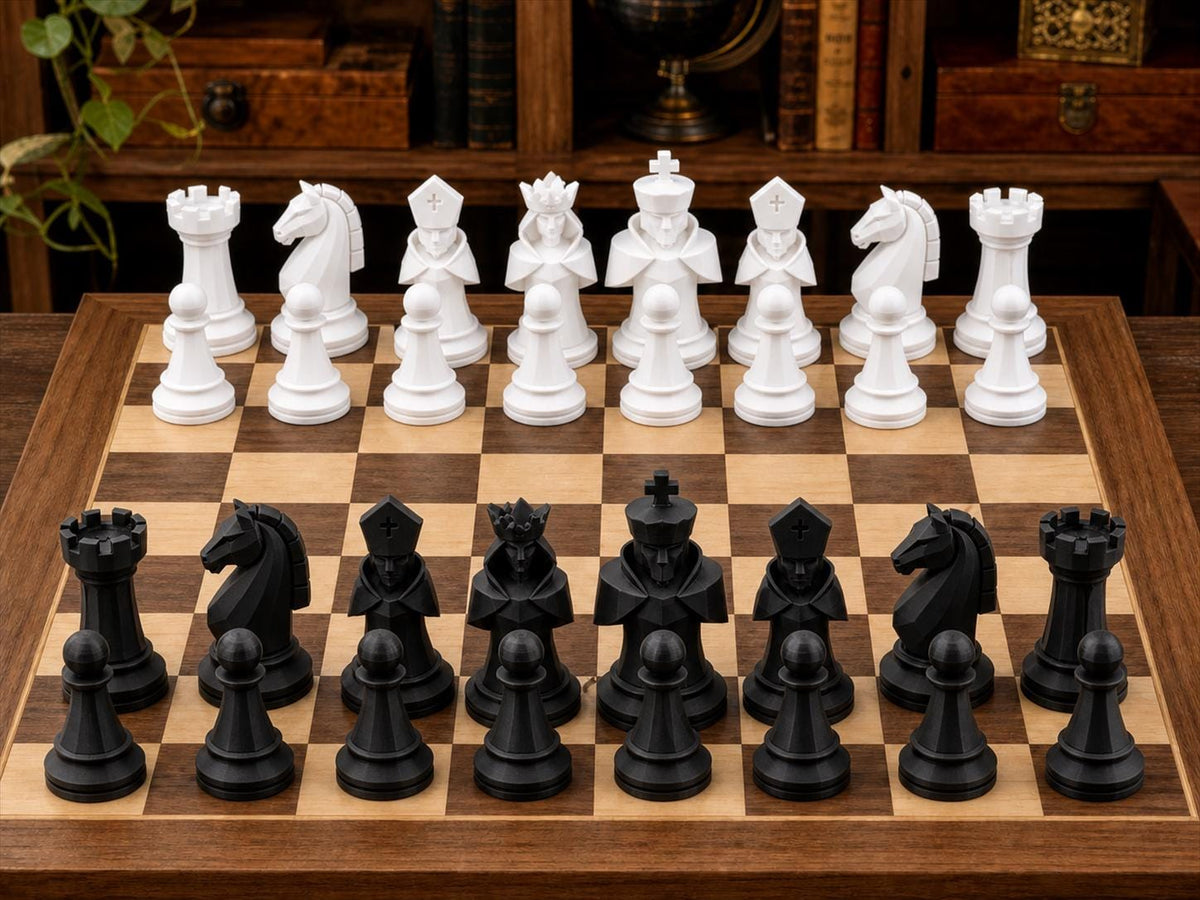 Imperiales Herrscherreich – komplettes 32-teiliges Schachfigurenset – Ansicht 3