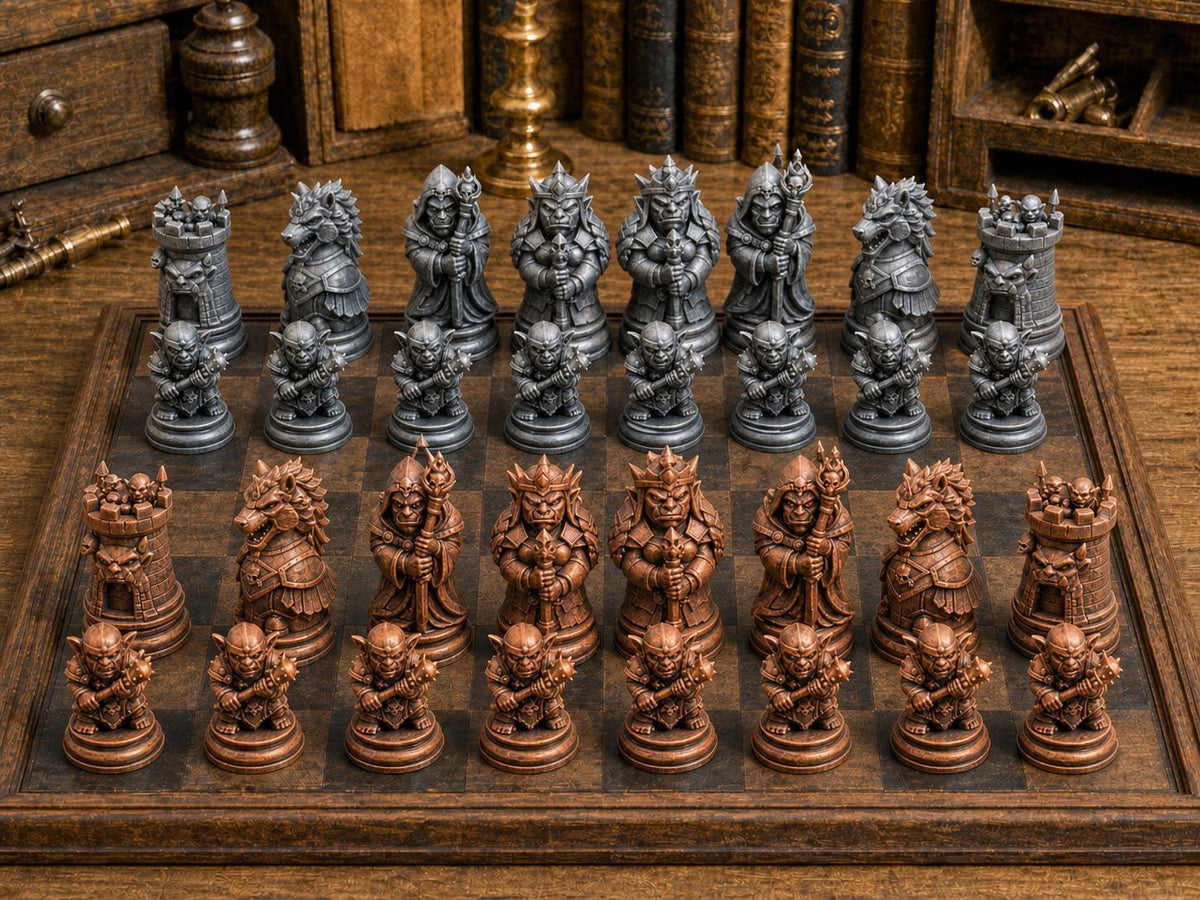 Orks – komplettes 32-teiliges Schachfigurenset – Ansicht 2