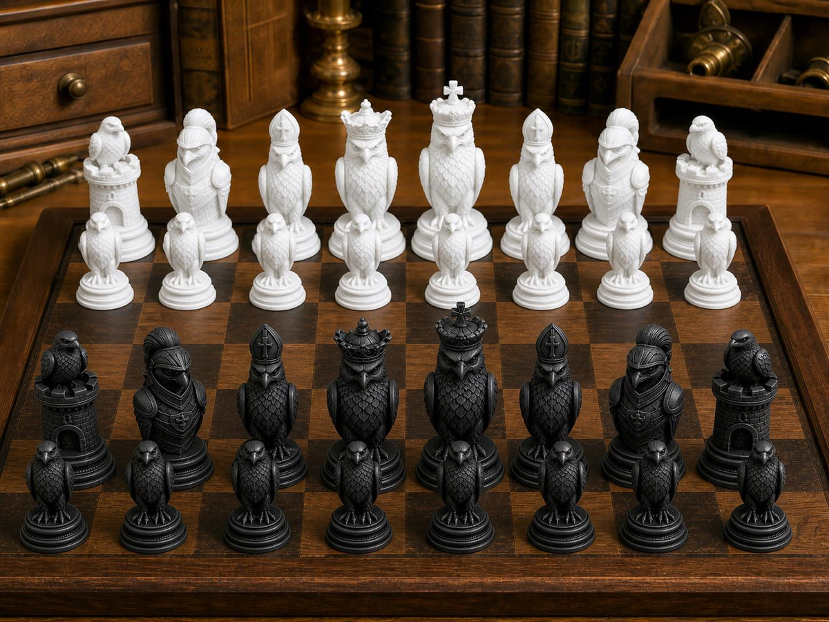 Krallen der Strategie – komplettes 32-teiliges Schachfigurenset – Ansicht 3